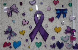 11月パネル展示 パープルディンプルアート画像